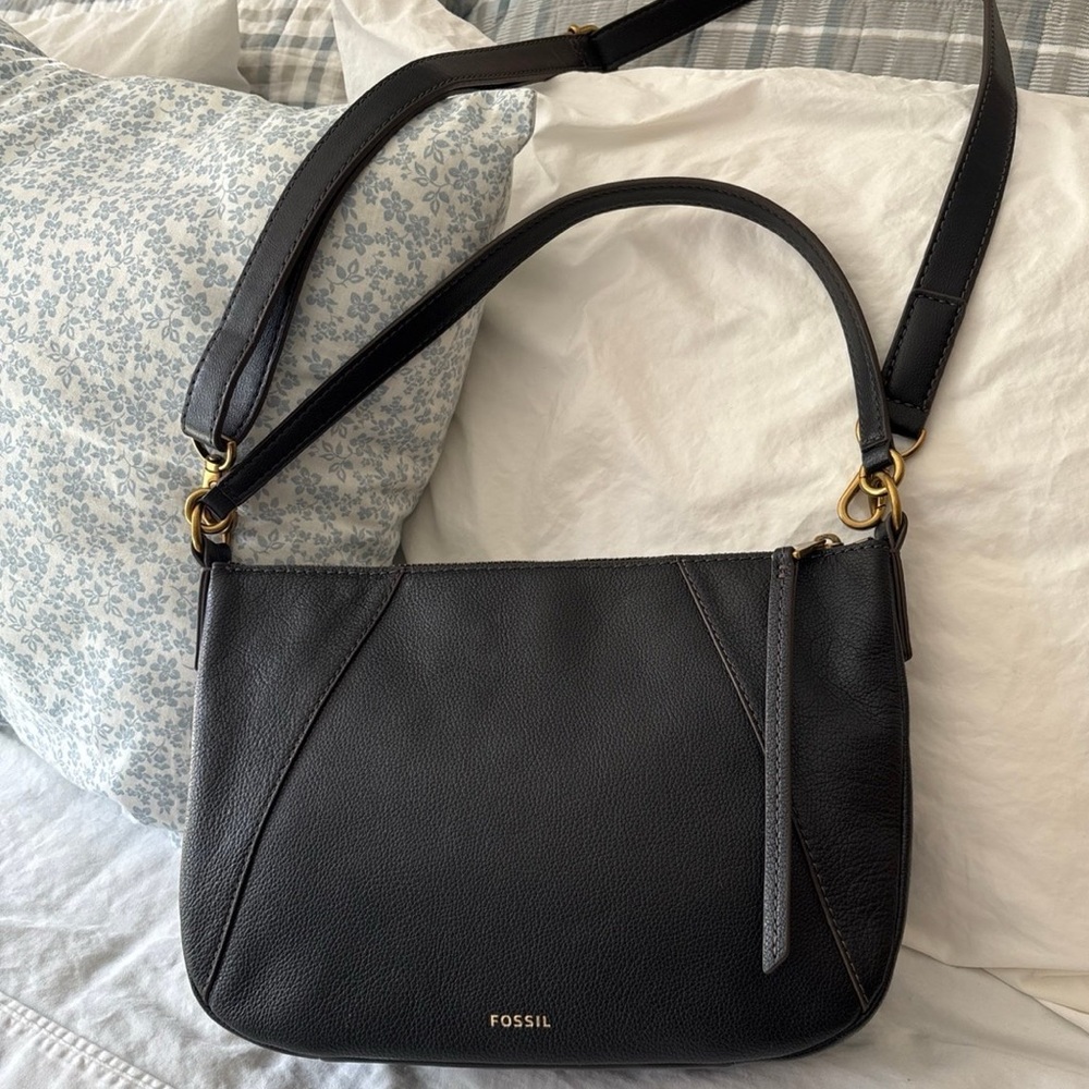 Fossil Black Leather Women's Bag